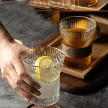 Жаропрочная боросиликатная деревянная чашка в форме оригами | Кофейная и презентационная чашка - 1 шт.