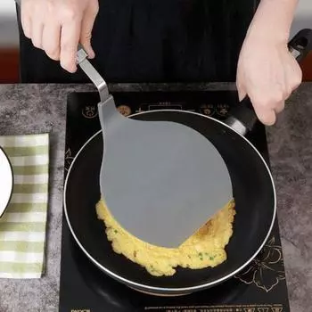 Жаропрочная лопатка для пиццы с ручкой, предотвращающей ожоги, большой размер, лопатка для блинов, полукруглая головка, подвешиваемая пластина для подъема торта, кондитерские изделия розовый