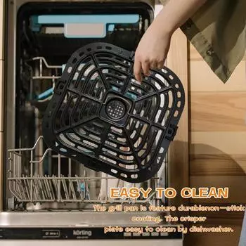 Жаропрочная пластина для фритюрницы без BPA, термостойкая, прочная, сменная квадратная для фритюрницы Instant Vortex 6QT A