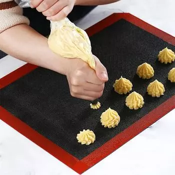 Жаропрочный антипригарный коврик для выпечки, сетчатая подкладка, дышащий стекловолоконный силикон, выемка, многоразовый силиконовый противень для выпечки