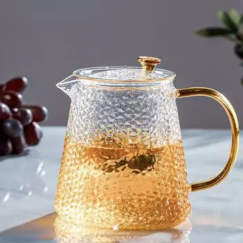 Жаропрочный стеклянный чайник для заваривания китайского чая кунг-фу пуэр, высококачественный удобный стеклянный чайник