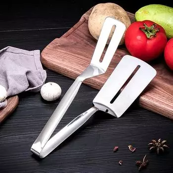 Жаропрочный зажим для лопатки для стейка, щипцы для еды из нержавеющей стали, кухонная утварь, многофункциональные щипцы для стейка, зажим для жарки рыбы и хлеба