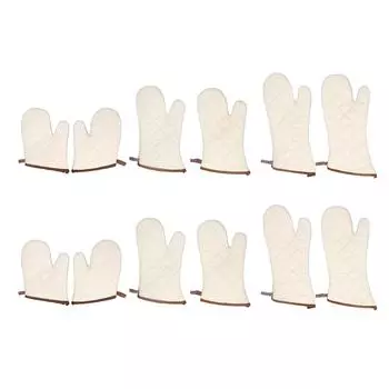 Жаростойкие перчатки, толстые многофункциональные хлопковые термоизолированные рукавицы для выпечки, приготовления гриля Small