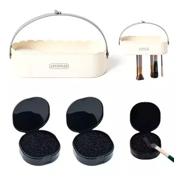 Zhejia Makeup Brush Puff Large 1 Washing 2 Portable Dry Stylish Cleaner, Washing, Drying, Storage, Cleaner, Capacity, Hanging, 2in1, Container,