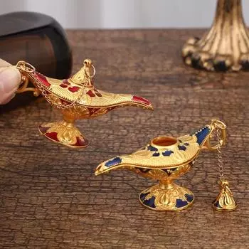 Желая чайный масляный горшок, украшение, сверкающий яркий цвет, чайный горшок из цинкового сплава, коллекция орнаментов для рабочего стола, художественное ремесло синий