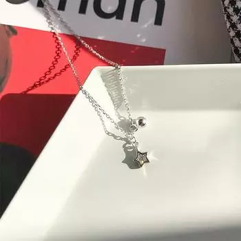 Желая Звезда Кулон Ожерелья Женщины Простая Ключичная Цепочка Валентина День Подарок Для Подруги Ювелирные Изделия Подарки 1PC