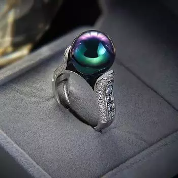 Желаю Ao Fritillary Pearl Женское кольцо Модные креативные украшения, регулируемое кольцо на руку adjustable opening белого золота