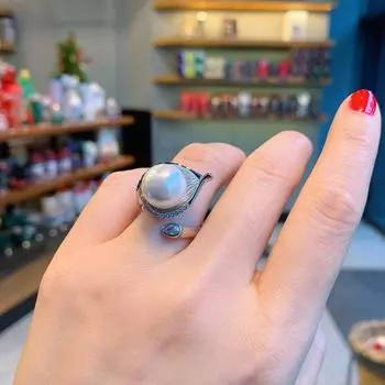 Желаю Ao Fritillary Pearl Женское кольцо Модное Креативное ювелирное изделие Регулируемое кольцо для руки Модное