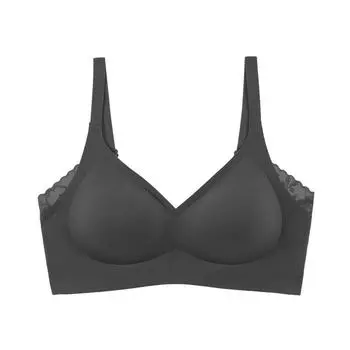 Желе латексное нижнее белье на тонких бретельках с регулируемой пряжкой сзади, сексуальное нижнее белье, бюстгальтер M чёрный