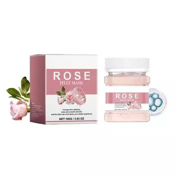 Желе-маска для лица, Желе-маска с розой, Желе-маска-пудра для ухода за кожей лица, Увлажняющая маска из натурального геля (Роза) One Size белый