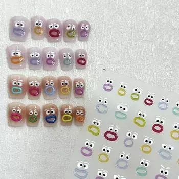 Желе-подвески для ногтей Желе мультфильм рот наклейки для ногтей мультфильм рот украшения для ногтей маникюрный салон