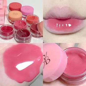 Желе в консервах, глазурь для губ, зеркало, водный свет, джем, ледяной оттенок, блеск для губ, увлажнение, пухлость, густые губы, медовый крем, макияж 1#