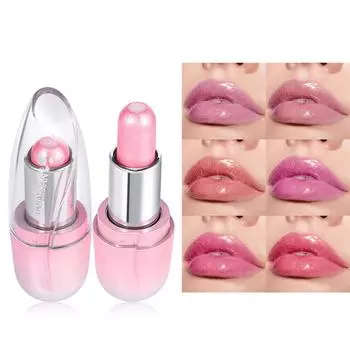 Желейная губная помада Увлажняющая Стойкая Нелипкая Губная Красная Сверкающая Невыцветающая Флуоресцентная Сэндвич-помада 1# розовый