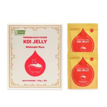 Желейная соль для ванн, слизь, гель для ванн для пар, Hocance-Koiselly, 1 коробка (2 шт. по 200 г.), Полуночная роза (красный), 1 кусок
