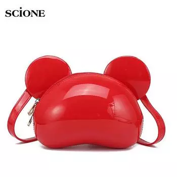 Желейная сумка Мультяшная сумка для ушей Текстурная сумка-мессенджер Маленькая сумка Сумка на плечо Летняя дикая 17cm*8cm*20cm белый