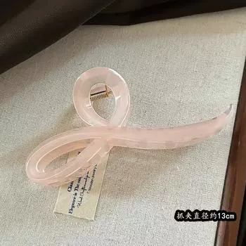 Желейного цвета заколка-краб с бантом, милое украшение для затылка, простая большая заколка для волос, шпилька, модные аксессуары для волос