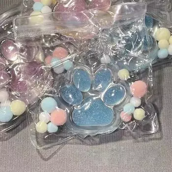 Желейные блестки, мягкие, кошачьи лапки, игрушка для снятия стресса, декомпрессионная игрушка, медленно восстанавливающаяся, игрушка-фиджет для детей и взрослых, рождественские подарки синий