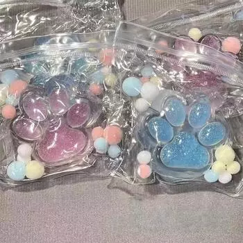 Желейные блестки, мягкие, кошачьи лапки, игрушка для снятия стресса, декомпрессионная, медленно восстанавливающаяся, новая игрушка-фиджет для детей, взрослых, рождественские подарки синий