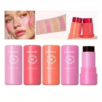 Желейные румяна для ленивых, стойкое развитие цвета, увлажняющие и мерцающие румяна, пудровые румяна в стике