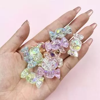 Желейный цвет 10 шт. для изготовления браслетов, сережек, акриловые украшения своими руками, аксессуары, россыпь, конфеты 12,5*29,1 мм, аксессуары фиолетовый