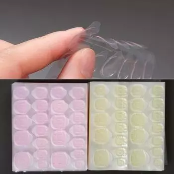 Желейный клей желтый клей прозрачный ультратонкий водостойкий 24 наклейки съемный двухсторонний клей 61*83MM