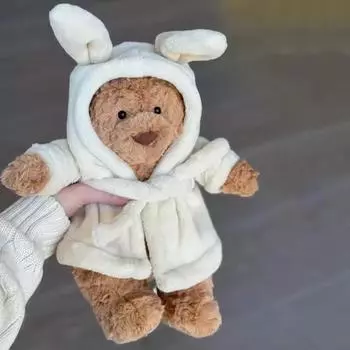 Желейный кот Пятно Барселона Халат Медведь Баклажан Медведь Клубничный Медведь Кукла Милый Успокаивающий Компаньон Мягкая Кукла Фестиваль Подарок Other