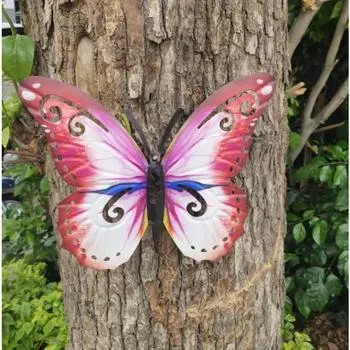 Железная бабочка для дома, настенное украшение, металлическая статуя бабочки, сад, двор, наружное украшение