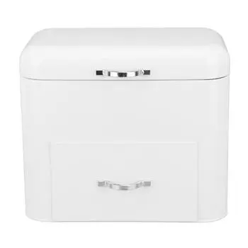 Железная хлебница с 2 полками, большая емкость, большой фермерский хлебный контейнер для хлеба, бубликов, печенья L