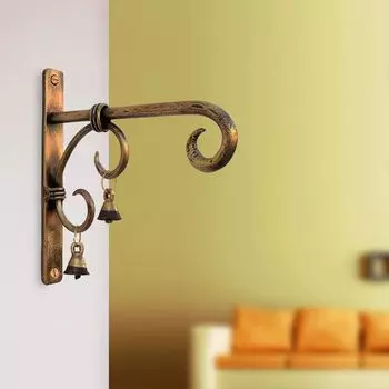 Железная хромированная польская настенная вешалка для фонаря ручной работы