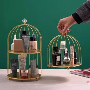 Железная художественная полка для птичьей клетки в скандинавском стиле, губная помада, парфюмерия, косметика по уходу за кожей, стеллаж для хранения продуктов, полка для отделочного стола, новинка 2022 года