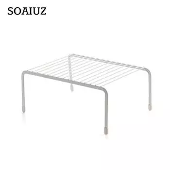 Железная кухонная стойка для хранения, полка для шкафа, сушилка для посуды, держатель для банок для специй, полки для бутылок с приправами, полка для специй, кухонный органайзер S белый