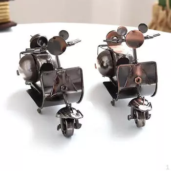 Железная модель мотоцикла, сувенирная, коллекционная, бронза, 12,5x4x7,5 см.
