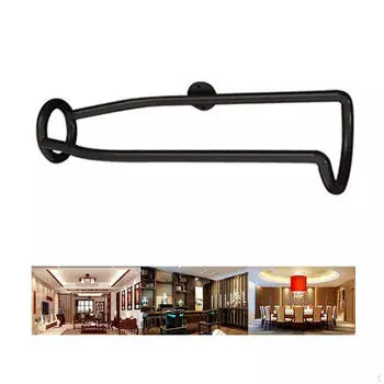 Железная настенная полка для вина, одинарная, креативная, декоративная, подвесная чёрный