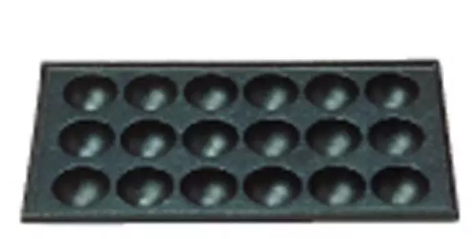 Железная пластина Sanwa Seiki Seisakusho Takoyaki, 18 отверстий, чугунное литье GTK09 (Большие такояки) чёрный
