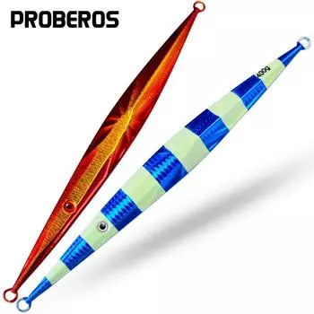 Железная пластинчатая приманка 100–400 г, медленная рыбалка, морская рыболовная лодка, искусственная приманка, глубоководная длинная скумбрия, скумбрия