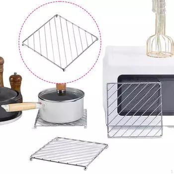 Железная подставка для тарелок, термостойкий многофункциональный коврик для кастрюль и сковородок, подставка для тарелок на столешницу A