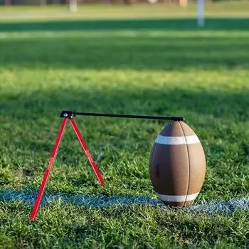 Железная стойка для регби для точных ударов ногами, стабильная портативная подставка для ударов по воротам, профессиональное вспомогательное тренировочное оборудование для регби-футбола красный черный