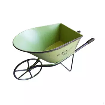 Железная тележка для цветов и растений, выставочный стенд для дома и сада зелёный