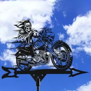 Железная ведьма Флюгер Мрачный жнец Ретро для садовой формы Флюгер