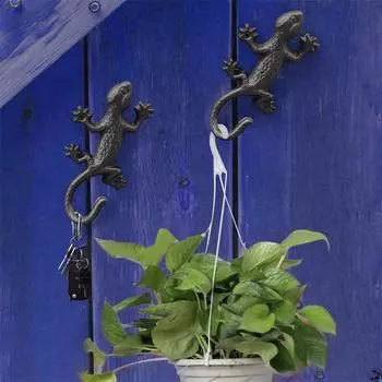Железная вешалка для ящерицы, крючок для полотенец, вешалка для пальто, крючок для шляпы, украшение дома, гибкая вешалка