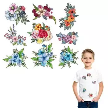 Железная заплатка для одежды для женщин и девочек, цветы, парчи, Ropa, наклейки для одежды, термопресс, аппликация, футболка «сделай сам», сумки, шляпа, термонакладки