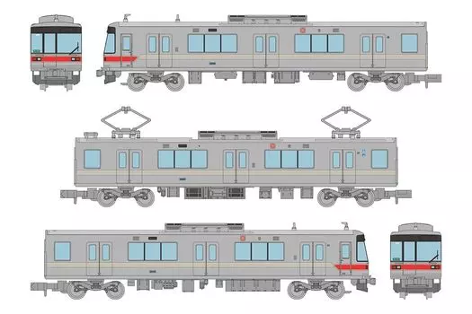 Железнодорожная коллекция Железнодорожная коллекция Nagano Electric Railway 3000 Series Set A Diorama Supplies 3-Car