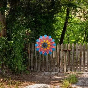 Железные 3D цветы ромашки настенные украшения гостиная фон стена вилла железные ворота забор подвесные украшения