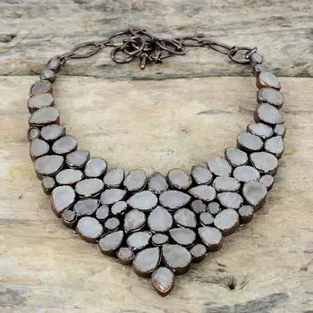 Железные метеориты, грубое ожерелье, медное ожерелье, полученное электроформованием, регулируемое ожерелье-цепочка, ювелирные изделия ручной работы, ожерелье из драгоценных камней, подарок на годовщину