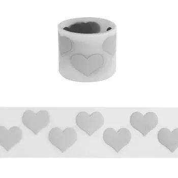 Железные наклейки с маленьким сердечком для одежды, серебряная виниловая пленка, наклейки для одежды Parches Ropa Diy, футболка, светоотражающая лента, нашивка 3x100cm