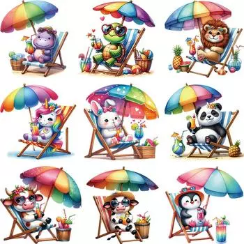 Железные нашивки для одежды с мультяшными животными, теплопередача, сделай сам, новые аксессуары для одежды, нашивки для отдыха на стульях, животные