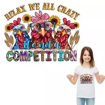 Железные нашивки с буквами в полоску, термопресс, аппликация, аксессуар «сделай сам», наклейка на джинсы, модная нашивка в стиле панк, курица сумасшедшая