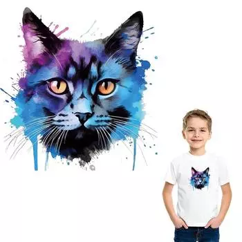 Железные нашивки с изображением кота, термопресс, аппликация, джинсы, аксессуары «сделай сам», наклейки в полоску, нашивки для одежды, принадлежности для рукоделия «сделай сам»