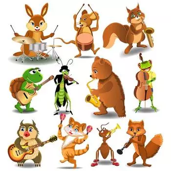 Железные переводные нашивки с мультяшными животными, 11 шт./лот, наклейки для одежды, моющиеся парчи A-уровня