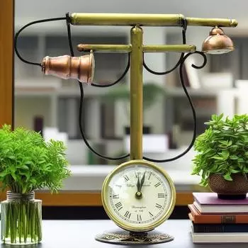 Железные винтажные ретро настольные аналоговые часы, классический образец гостиной, домашнего декора, для особых случаев (телефон), 35,5 сантиметров, золото